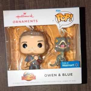 Hallmark Funko Pop! Jurassic World Owen & Blue Ornaments